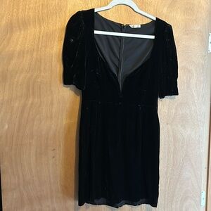 For Love & Lemons Black Velvet Dress